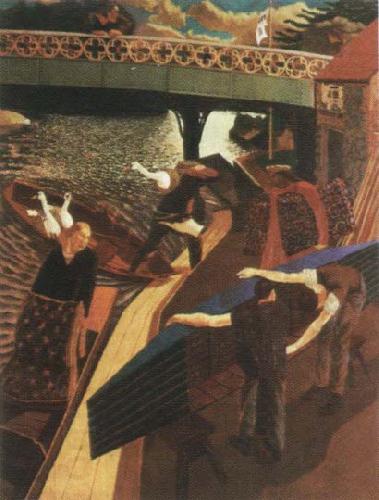 stanley spencer swan upping at cookham China oil painting art